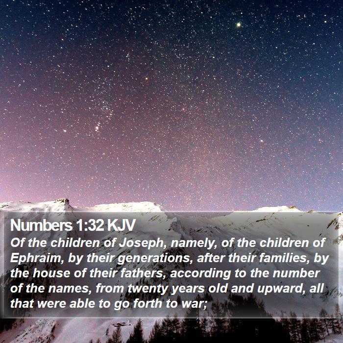 Numbers 1:32 KJV Bible Study