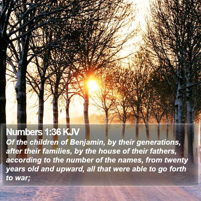 Numbers 1:36 KJV Bible Study