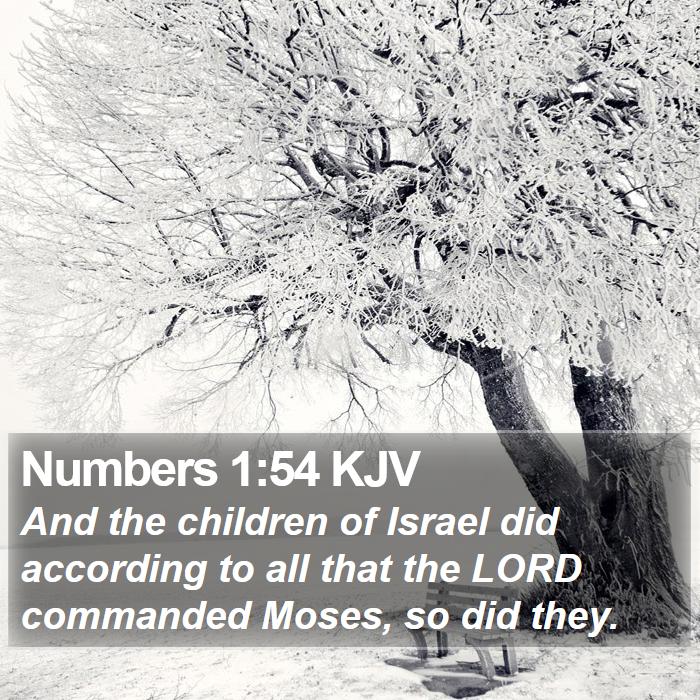 Numbers 1:54 KJV Bible Study