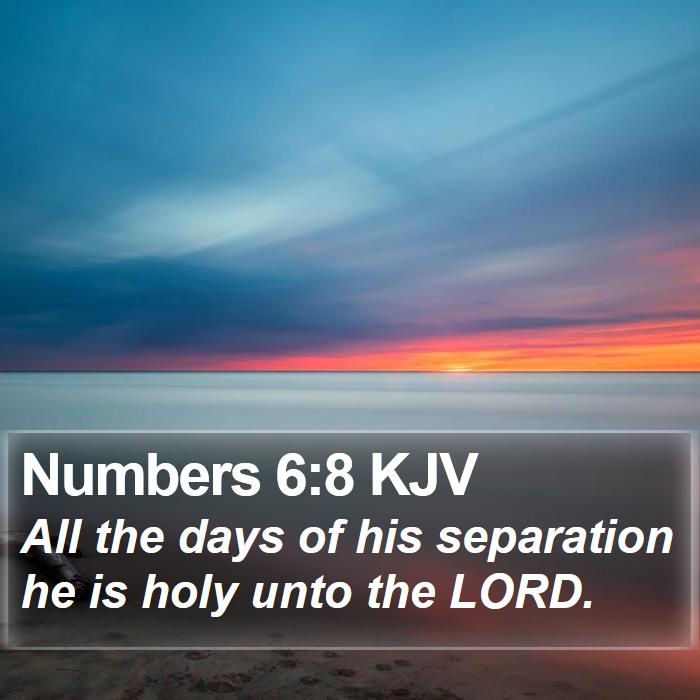 Numbers 6:8 KJV Bible Study