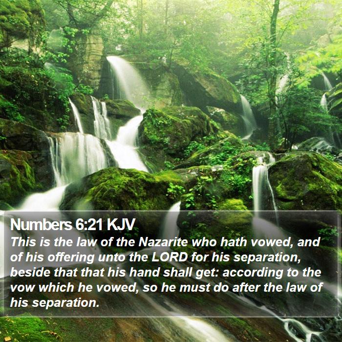 Numbers 6:21 KJV Bible Study