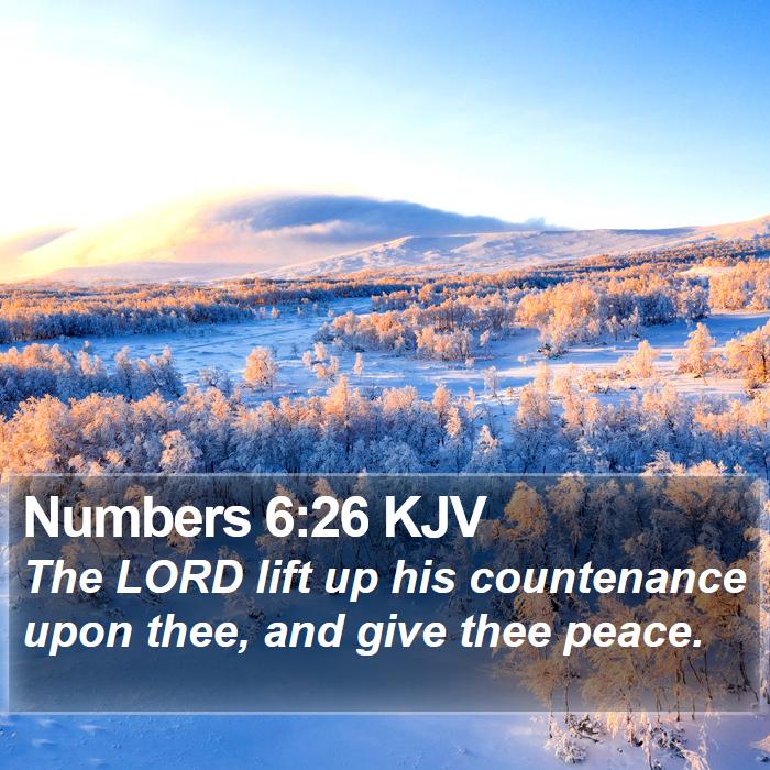 Numbers 6:26 KJV Bible Study