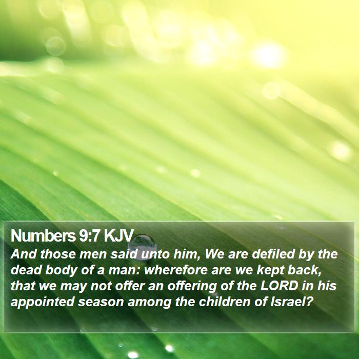 Numbers 9:7 KJV Bible Study