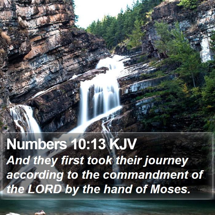 Numbers 10:13 KJV Bible Study