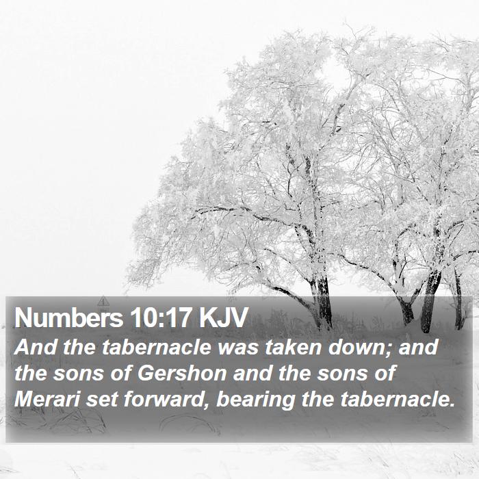 Numbers 10:17 KJV Bible Study