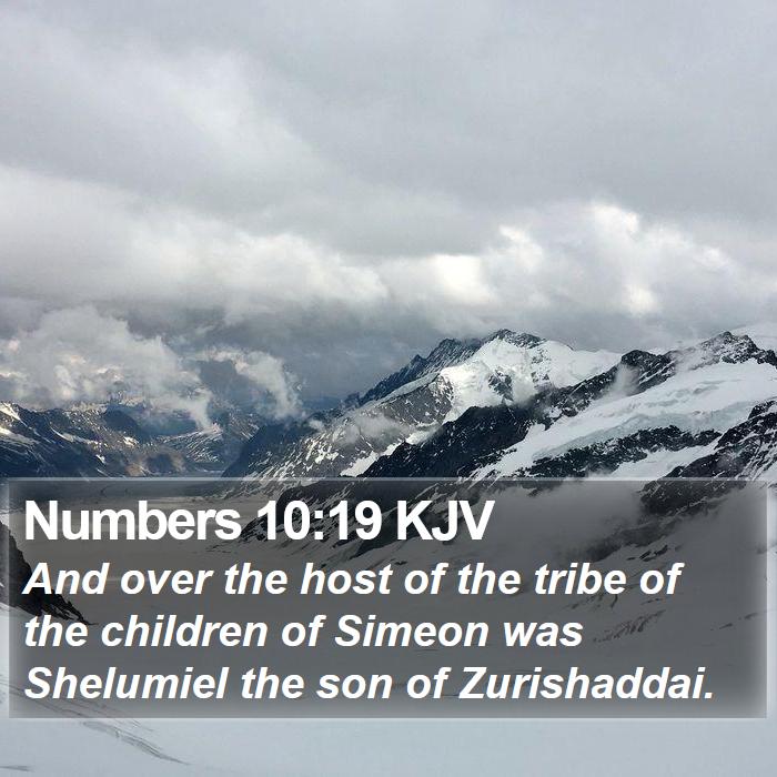 Numbers 10:19 KJV Bible Study