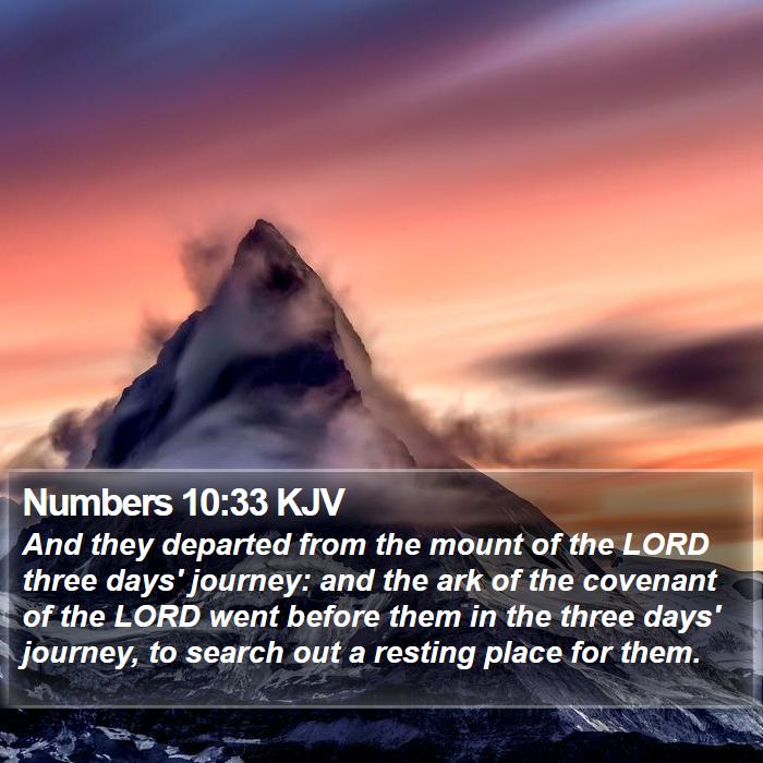 Numbers 10:33 KJV Bible Study