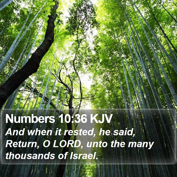 Numbers 10:36 KJV Bible Study