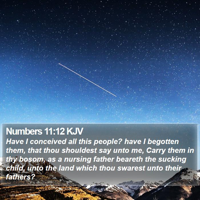 Numbers 11:12 KJV Bible Study