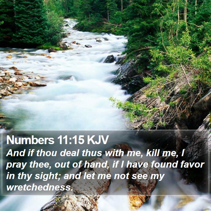 Numbers 11:15 KJV Bible Study