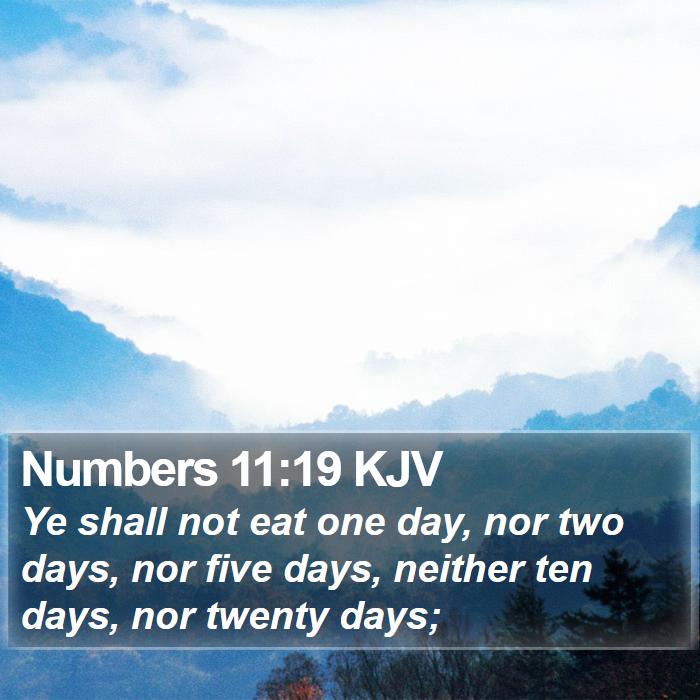 Numbers 11:19 KJV Bible Study