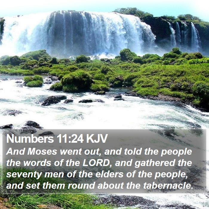 Numbers 11:24 KJV Bible Study