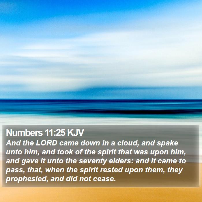 Numbers 11:25 KJV Bible Study