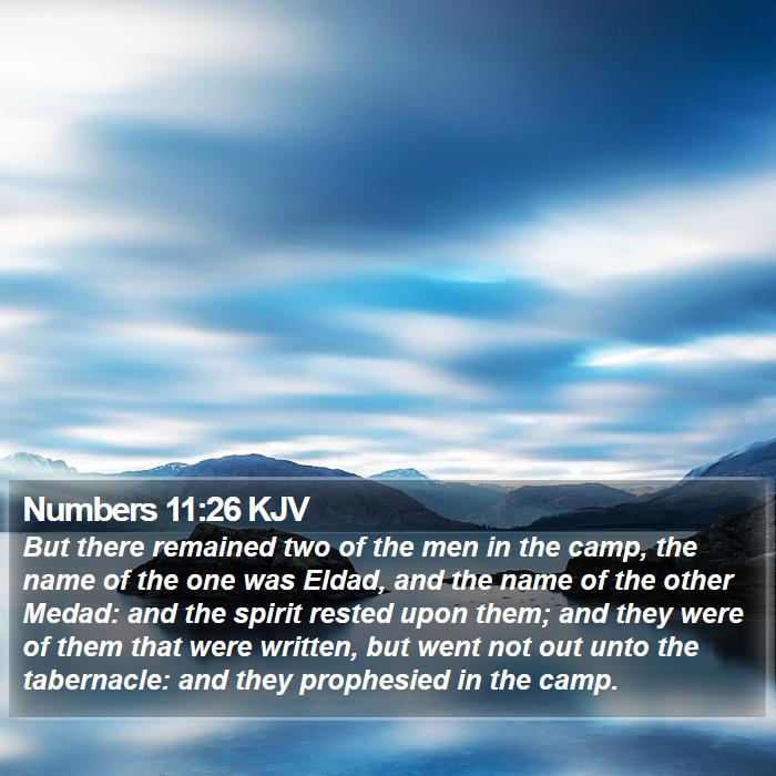 Numbers 11:26 KJV Bible Study