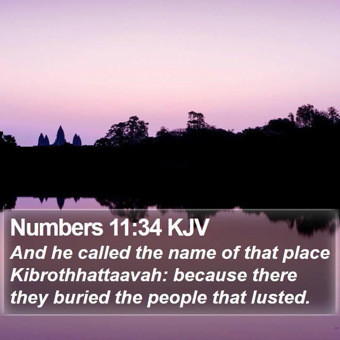 Numbers 11:34 KJV Bible Study