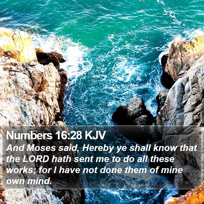 Numbers 16:28 KJV Bible Study