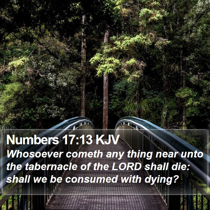 Numbers 17:13 KJV Bible Study