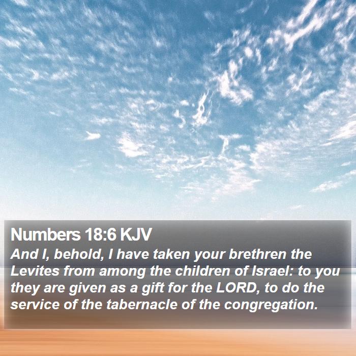 Numbers 18:6 KJV Bible Study