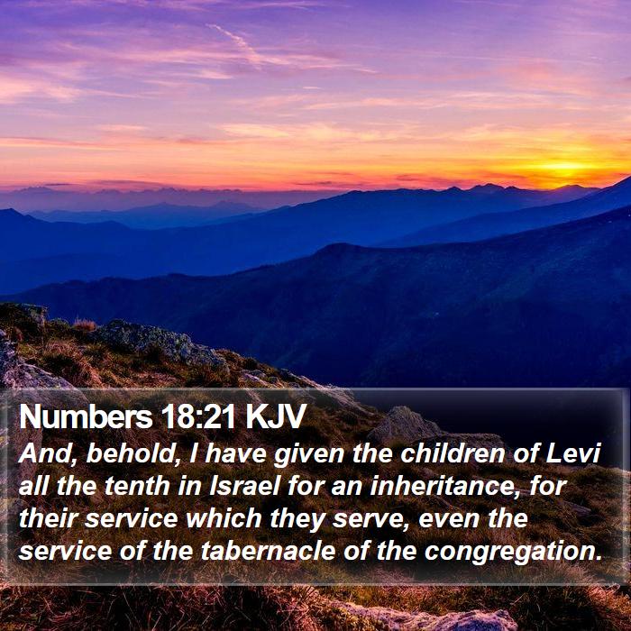 Numbers 18:21 KJV Bible Study