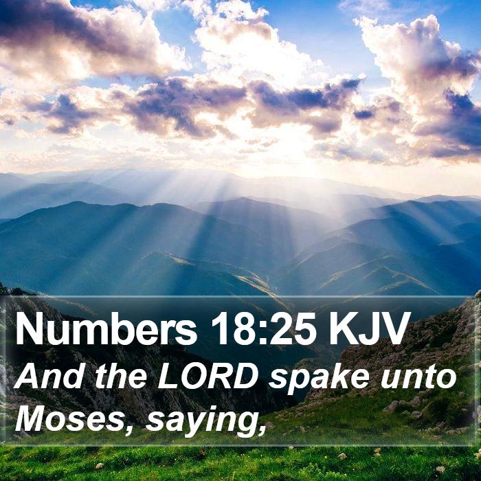 Numbers 18:25 KJV Bible Study