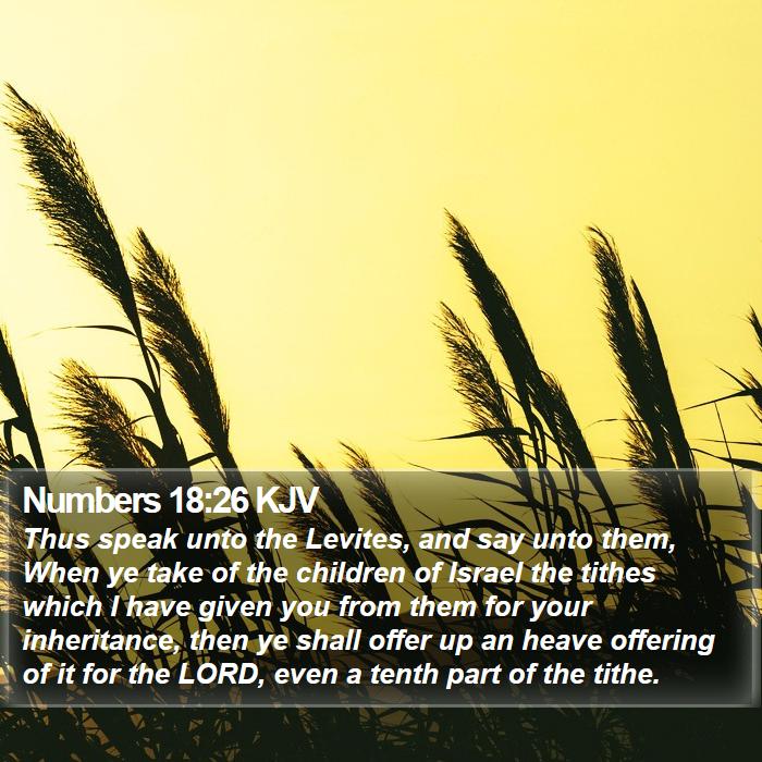 Numbers 18:26 KJV Bible Study