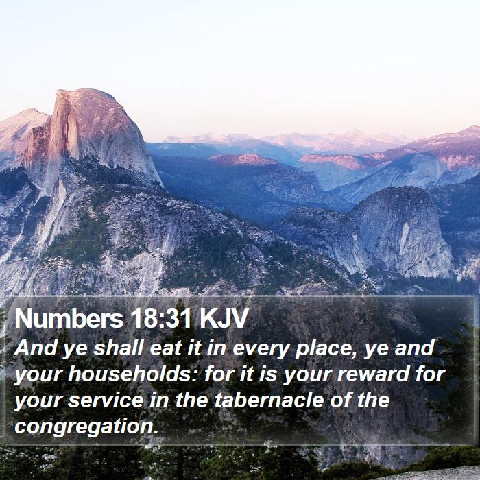 Numbers 18:31 KJV Bible Study