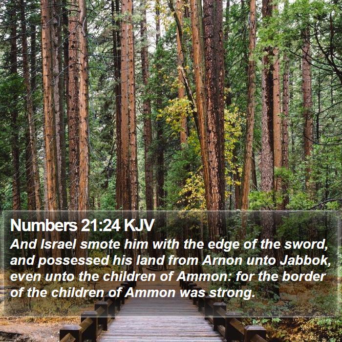 Numbers 21:24 KJV Bible Study