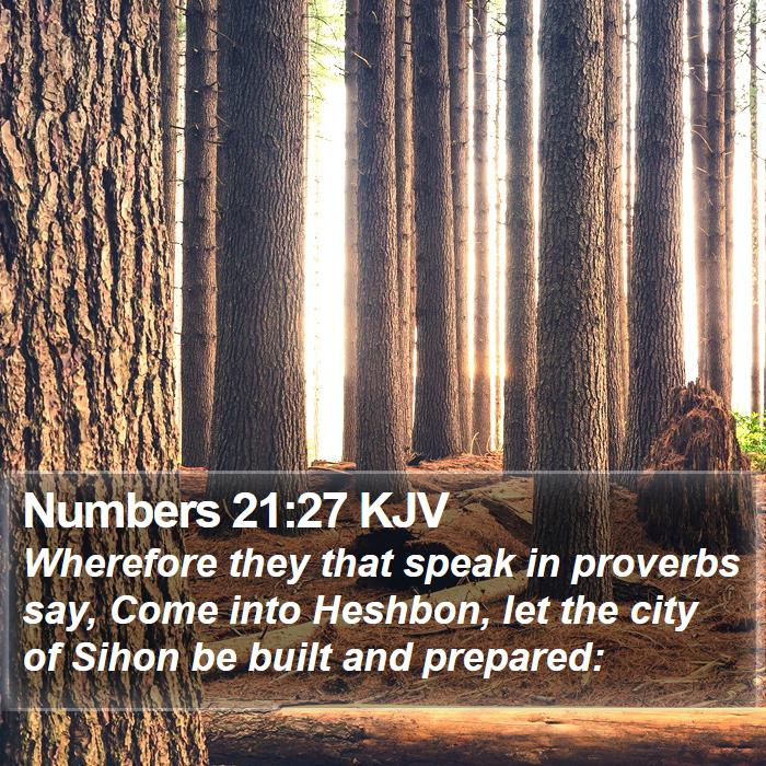 Numbers 21:27 KJV Bible Study