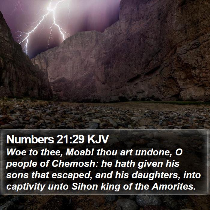 Numbers 21:29 KJV Bible Study