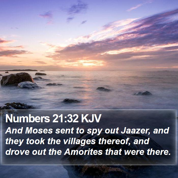 Numbers 21:32 KJV Bible Study