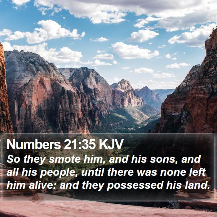 Numbers 21:35 KJV Bible Study