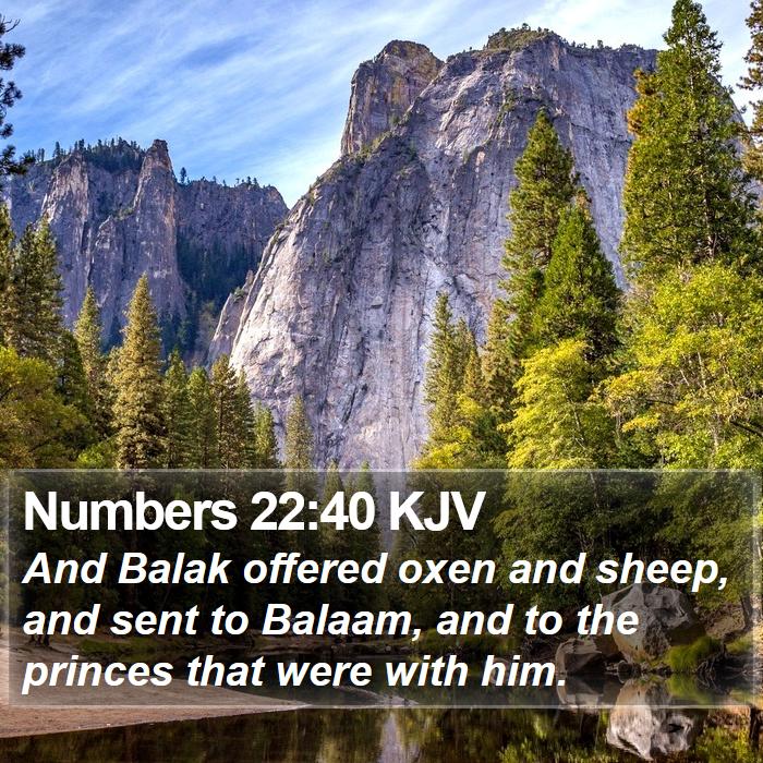 Numbers 22:40 KJV Bible Study