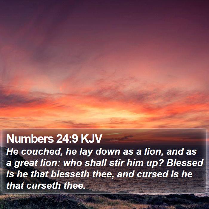 Numbers 24:9 KJV Bible Study