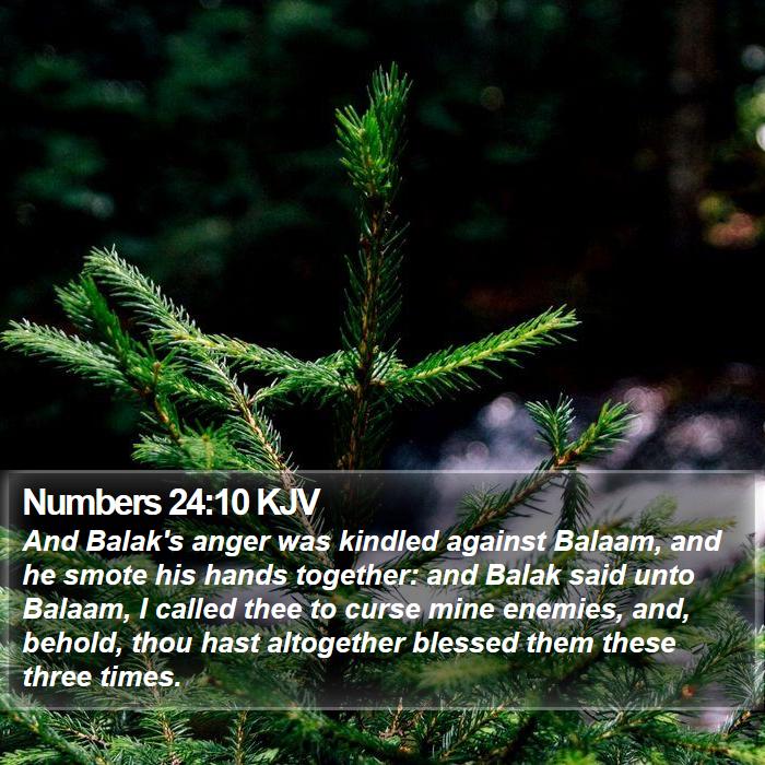 Numbers 24:10 KJV Bible Study