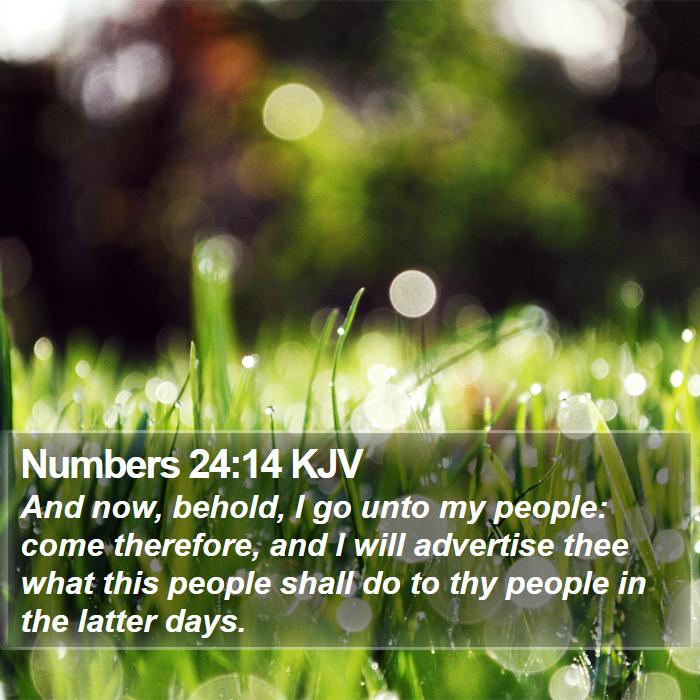 Numbers 24:14 KJV Bible Study