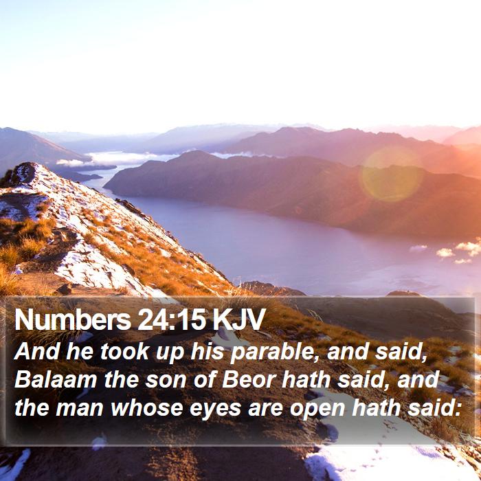 Numbers 24:15 KJV Bible Study