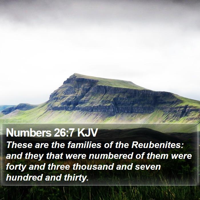 Numbers 26:7 KJV Bible Study