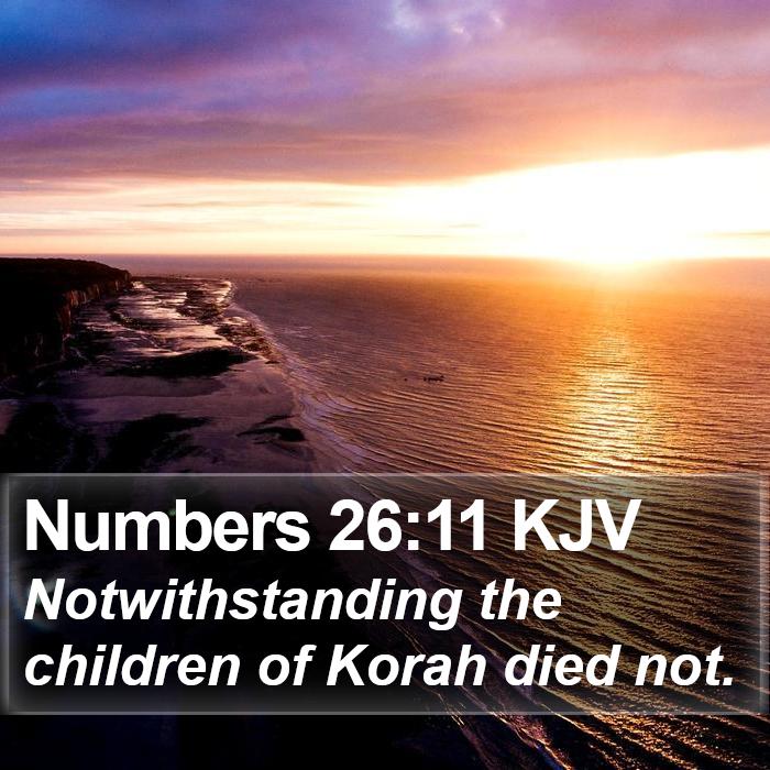 Numbers 26:11 KJV Bible Study