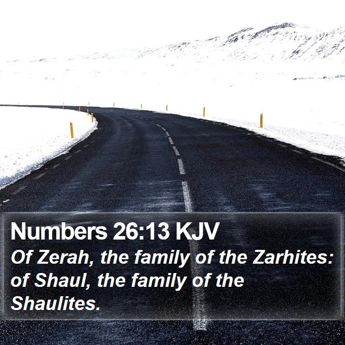 Numbers 26:13 KJV Bible Study