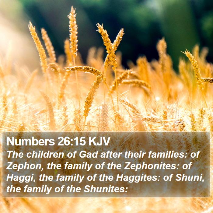 Numbers 26:15 KJV Bible Study