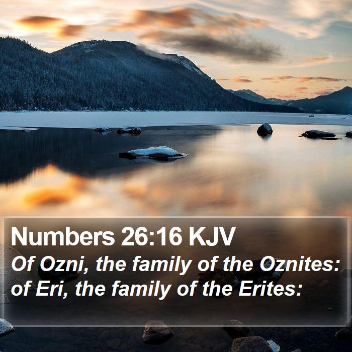 Numbers 26:16 KJV Bible Study