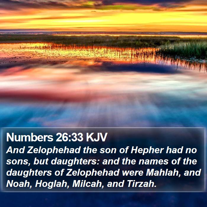 Numbers 26:33 KJV Bible Study