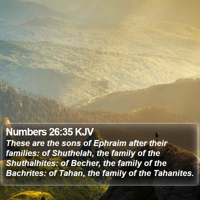 Numbers 26:35 KJV Bible Study