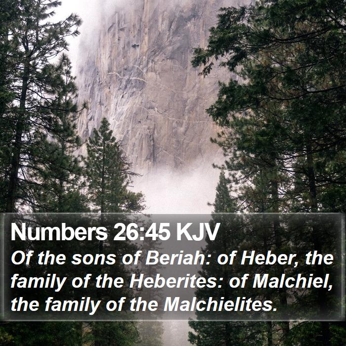 Numbers 26:45 KJV Bible Study