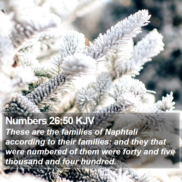 Numbers 26:50 KJV Bible Study