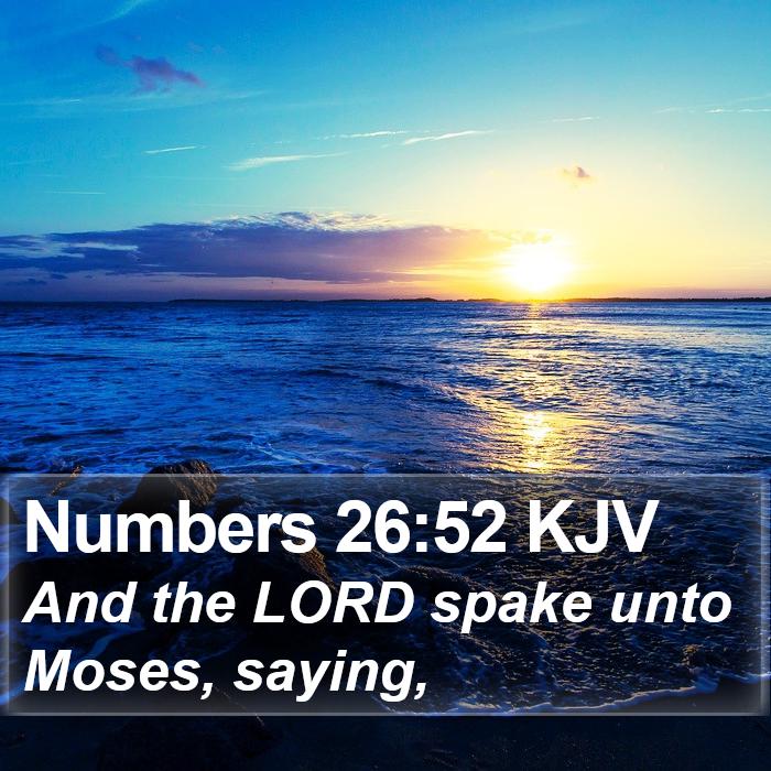 Numbers 26:52 KJV Bible Study