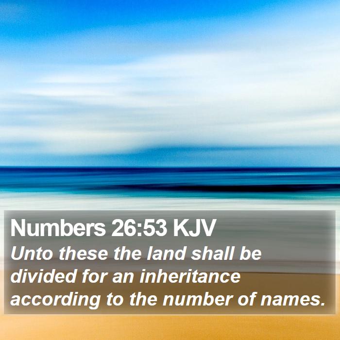 Numbers 26:53 KJV Bible Study