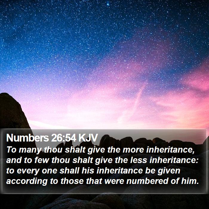 Numbers 26:54 KJV Bible Study