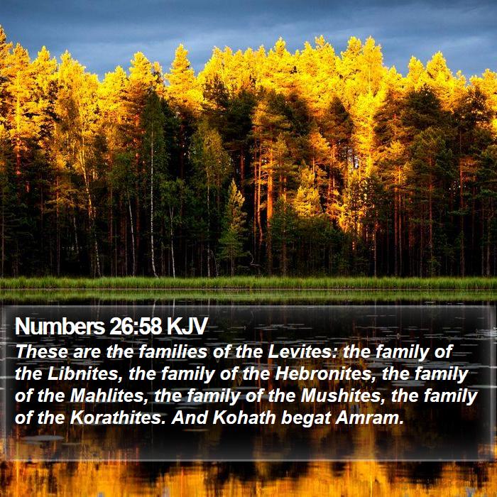 Numbers 26:58 KJV Bible Study