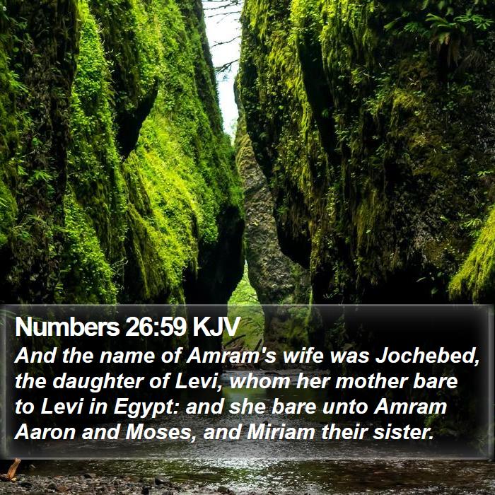 Numbers 26:59 KJV Bible Study